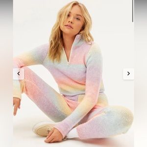 Frankie’s Bikinis NWT Bowie Cropped Knit Sweater In Cotton Candy 🍭🍬 Size Sm